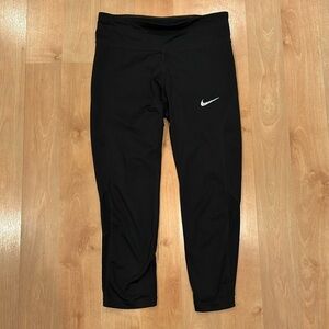 Nike black leggings with mesh size medium